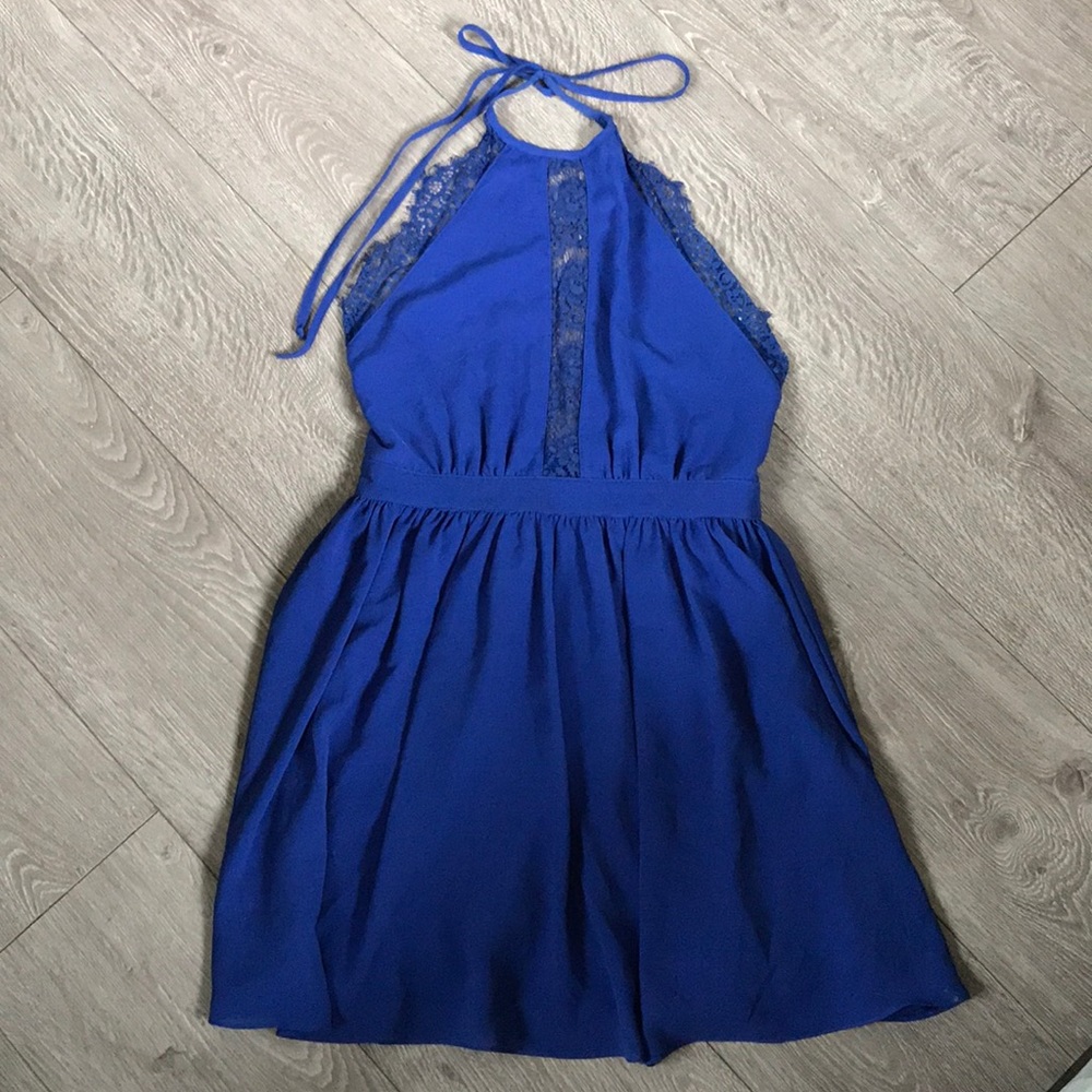 Beautiful backless blue dress